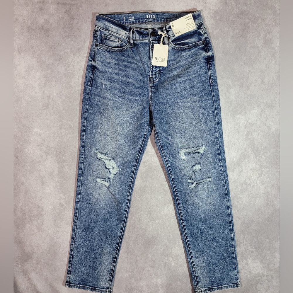 A.n.a. A New Approach High Rise Straight Leg Jeans Women's Size 8